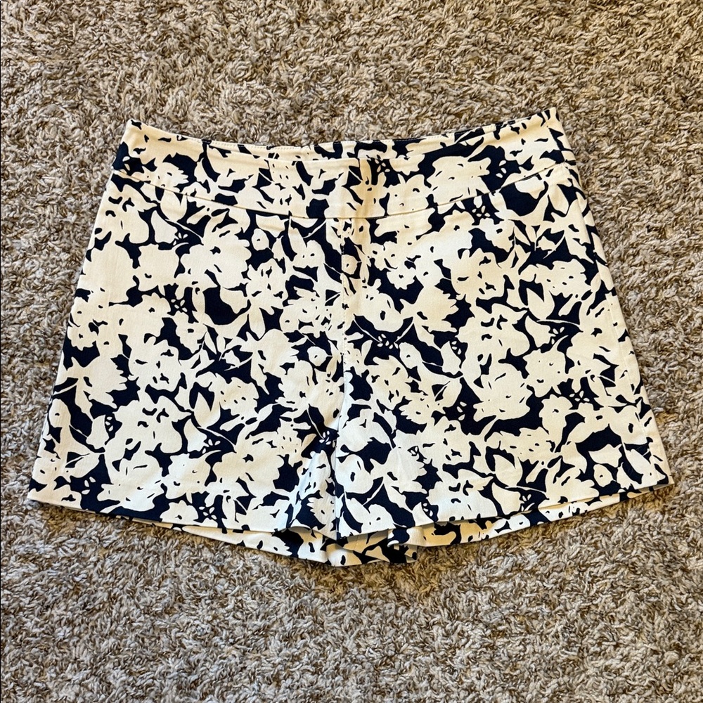 Navy Floral Shorts